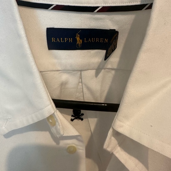 Ralph Lauren White Shirt with Black Skull Pattern - Picture 4 of 14